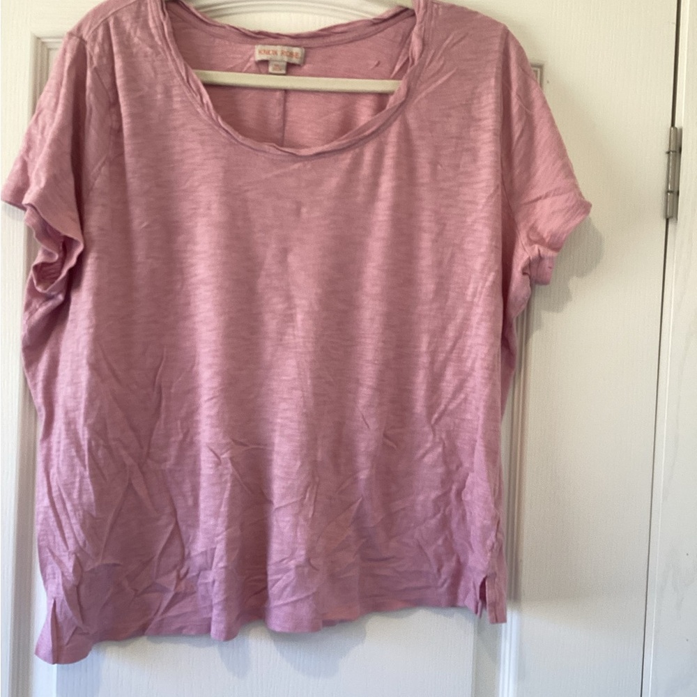 Knox Rose Light Pink Short Sleeve Tee size 2XL EUC